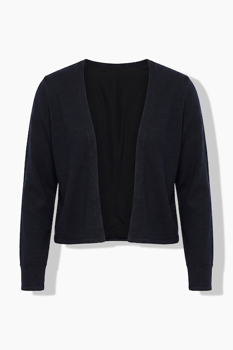 Strickjacke, Regular Fit, offene Form, 3/4-Ärmel
