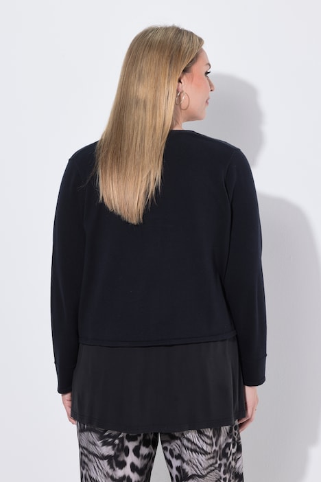 Strickjacke, Regular Fit, offene Form, 3/4-Ärmel