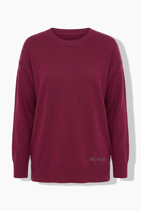 Pullover, Loose Fit, Schriftzug am Saum, Langarm