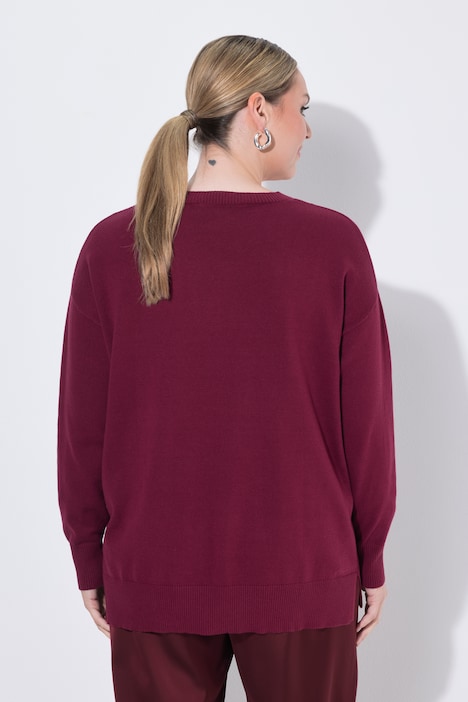 Pullover, Loose Fit, Schriftzug am Saum, Langarm