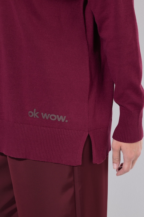 Pullover, Loose Fit, Schriftzug am Saum, Langarm