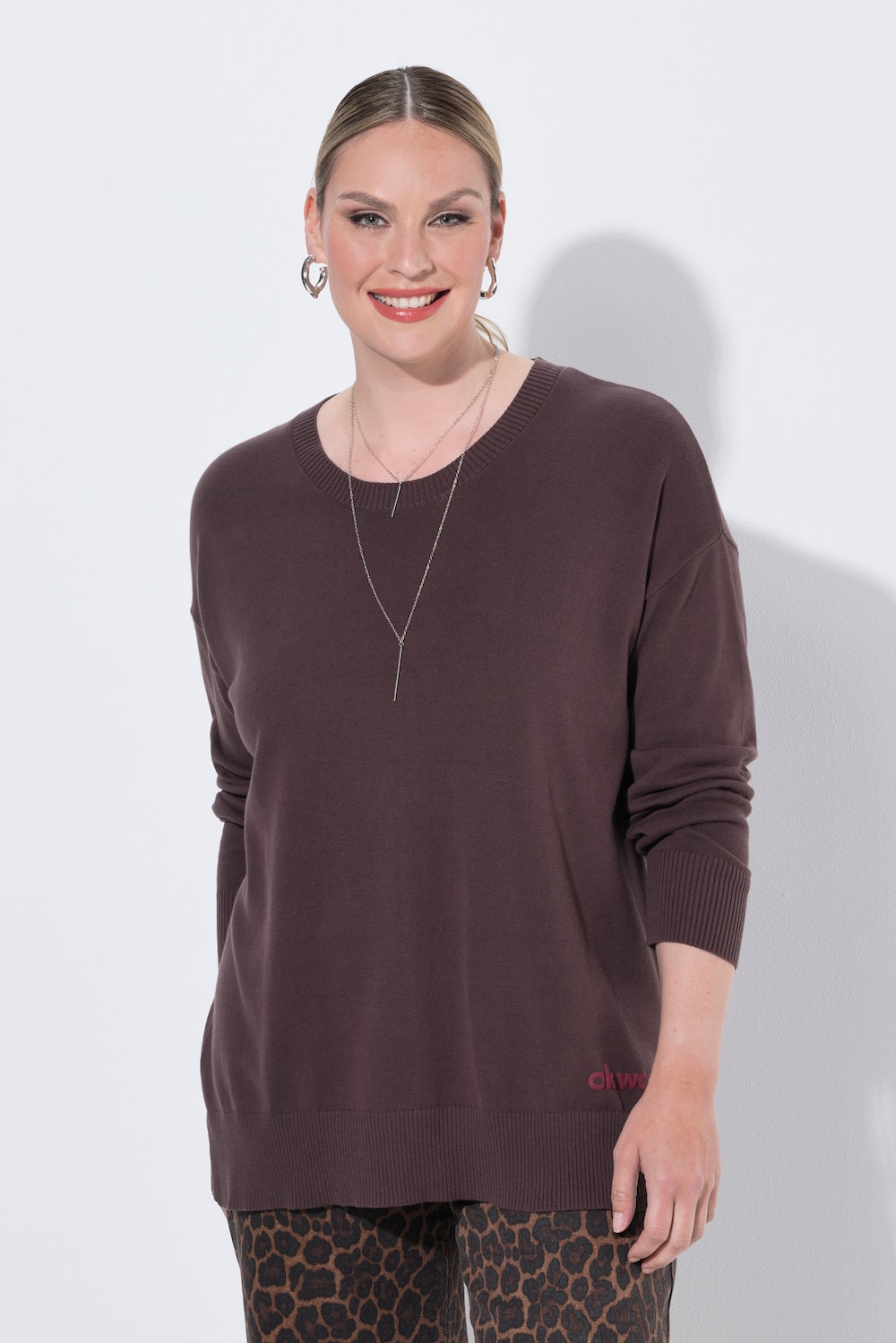 Pullover, Loose Fit, Schriftzug am Saum, Langarm