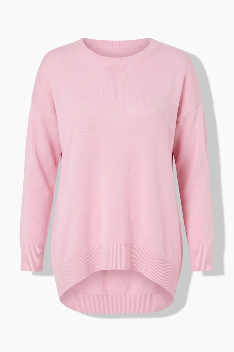 Pullover, Loose Fit, Rundhals, Saum hinten länger.
