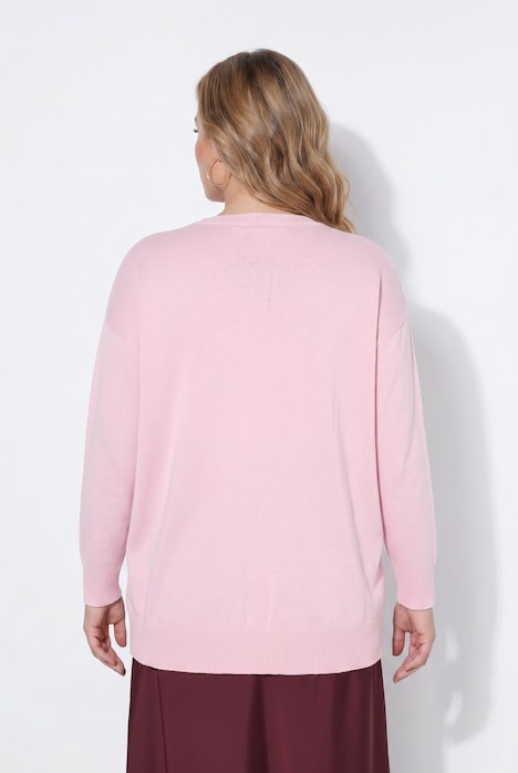 Pullover, Loose Fit, Rundhals, Saum hinten länger.