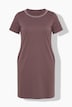 Jerseykleid, A-Linie, Zierperlen, Halbarm