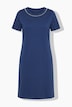 Jerseykleid, A-Linie, Zierperlen, Halbarm