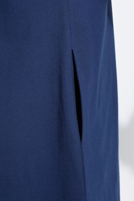 Jerseykleid, A-Linie, Zierperlen, Halbarm