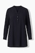Bluse, A-Linie, Tunika-Ausschnitt, Seitenschlitze