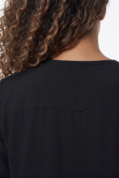 Bluse, A-Linie, Tunika-Ausschnitt, Seitenschlitze