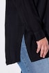 Bluse, A-Linie, Tunika-Ausschnitt, Seitenschlitze