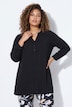 Bluse, A-Linie, Tunika-Ausschnitt, Seitenschlitze
