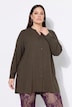 Bluse, A-Linie, Tunika-Ausschnitt, Seitenschlitze