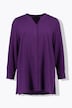 Blouse, coupe en A, col tunisien, fentes sur les côtés
