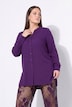 Blouse, coupe en A, col tunisien, fentes sur les côtés