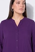 Blouse, coupe en A, col tunisien, fentes sur les côtés
