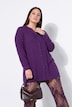 Blouse, coupe en A, col tunisien, fentes sur les côtés