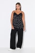 Chiffon-Top, A-Line, Dots, Spitze
