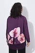 Chiffon-Bluse, doppellagig, A-Linie, Rundhals, Langarm