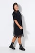 Shirt-Kleid, asymmetrischer Spitzensaum