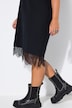 Shirt-Kleid, asymmetrischer Spitzensaum