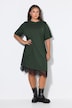 Shirt-Kleid, asymmetrischer Spitzensaum