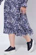 Midikleid, A-Linie, Alloverdruck, Rüschen