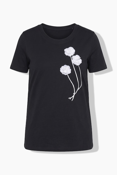 T-shirt, comfort fit, 3D flower
