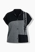 Strickjacke, Colorblocking, Stehkragen, Halbarm
