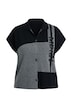 Strickjacke, Colorblocking, Stehkragen, Halbarm