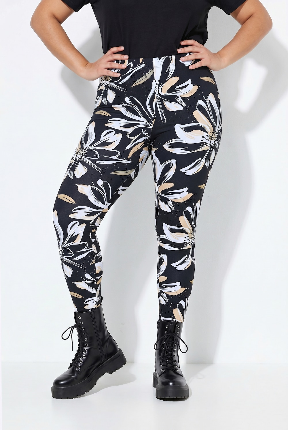 Leggings, tight fit, blomsterprint