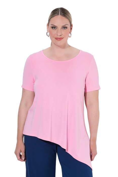 T-shirt, A-line, asymmetric hem