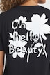 T-paita, Boxy Fit, Hello Beauty -painatus selässä