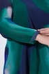 Chiffon-Bluse, doppellagig, Rundhals, Plissee-Langarm