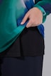 Chiffon-Bluse, doppellagig, Rundhals, Plissee-Langarm