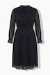 Maxikleid, A-Linie, Chiffon, Volants, elastische Taille