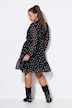 Kleid, Chiffon mit Punkten, blickdichtes Unterkleid