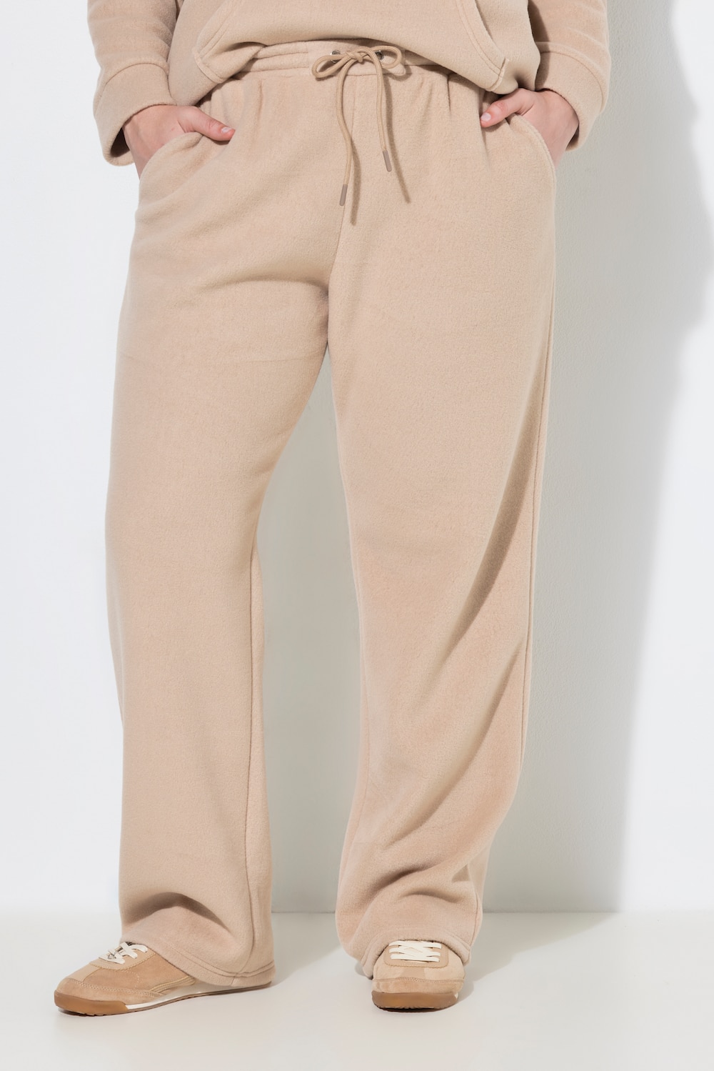 Hose Rose, weites, gerades Bein, Elastikbund