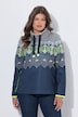 Norweger Strickfleece - Pullover. Langarm, Stehkragen