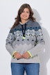 Norweger Strickfleece - Pullover. Langarm, Stehkragen