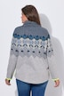 Norweger Strickfleece - Pullover. Langarm, Stehkragen