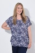 Bluse, avslappet passform, heldekkende trykk, korte ermer