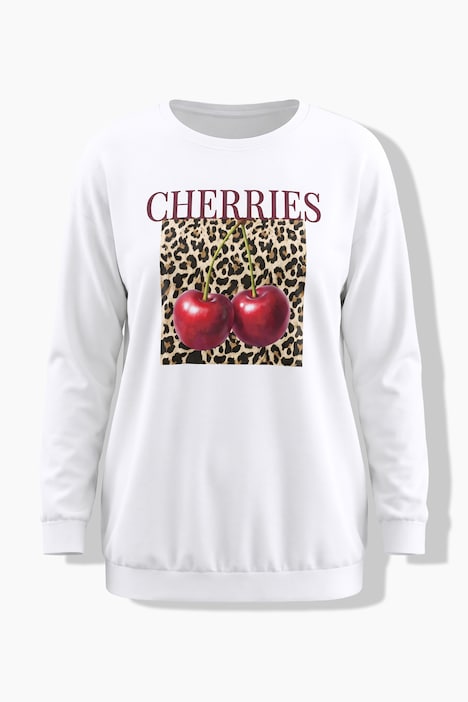 Sweatshirt, Loose Fit, Kirschen-Print