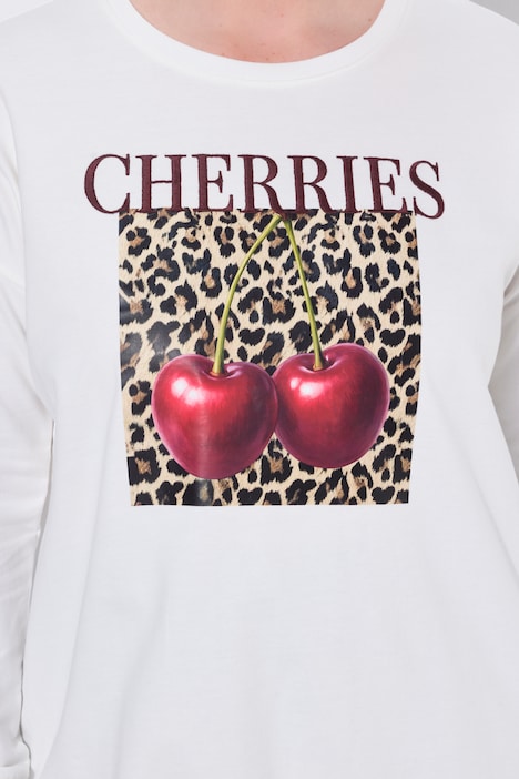 Sweatshirt, Loose Fit, Kirschen-Print