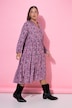 Midikleid, A-Shape, Alloverprint, 3/4-Ärmel