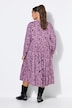Midikleid, A-Shape, Alloverprint, 3/4-Ärmel