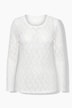 T-shirt en dentelle, coupe Slim Fit, décolleté rond et manches longues