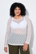 T-shirt en dentelle, coupe Slim Fit, décolleté rond et manches longues