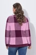 Karo-Strickpullover, Rundhals,Langarm