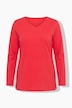Langarmshirt, oversized, V-Ausschnitt