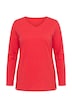 Long-sleeve tee, oversized, V-neck